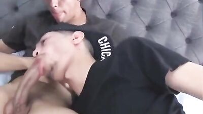 Latino Uncut BJ Duties: Twink Delight in Group Sex!