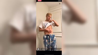 Straight Cute Boys Selfie - Amateur Blond Jacking Bathroom