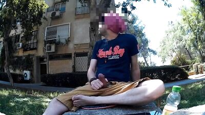Daylight Public Cumming - Kinky Boy Jerks Off in Front of Apartment Building!