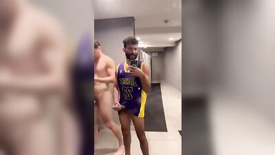 Straight Jocks Go Down on Each Other in the Locker Room!