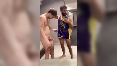Straight Jocks Go Down on Each Other in the Locker Room!