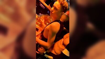 Blond Twinks Wild Night in Chaps: Raw Muscle Cock Pounding on the Bar!