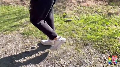 Gay Porn in Mountains - Bareback Cum Shots Public Outside Adventure