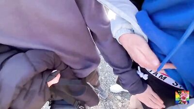 Gay Porn in Mountains - Bareback Cum Shots Public Outside Adventure