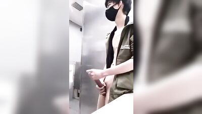 Asian Public Toilet Boys: Gaysian Jerks Cum & Selfie!