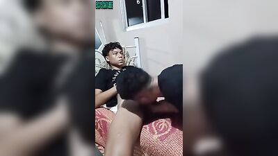 Latino Passion: Friendly Latino Boy Plays Game while Sucking and Jacking Off his Pal!