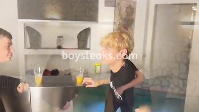 Four twinks in wild group sex action!