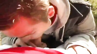 Gay Porn Public Cum Shots Oral Adventure with Lucky Friend