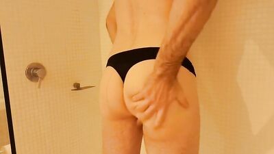 Silver Thong Vibrator Cumshot: A Young Fit Dudes Gay Porn Pleasure