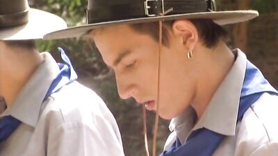 5 Scouts Jerk and Cum: Gay Porns Hottest Eagle Scout Orgy!