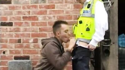 BritBoys Bareback fucked by a Cop - Action Blond Boys Gay Porn