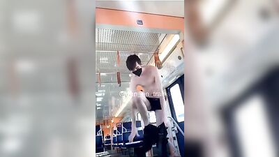 Gay Trains: Skinny Risky Fun Handjob Amateur Fetish Public Outside