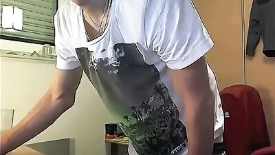 Short Hair Tattoo Twink Webcam Cum Show - AI Enhanced Upgrade