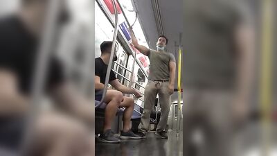 Train Twinks - Giving BJs on the Busy Subway Train