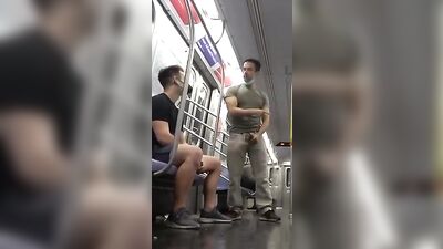 Train Twinks - Giving BJs on the Busy Subway Train