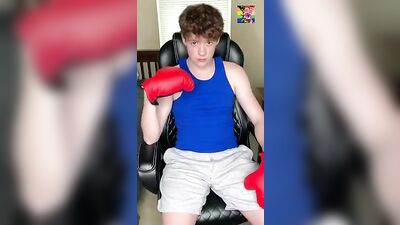 Gay Porn Boxing Champ: Solo Sex Cum Shots Web-Cam