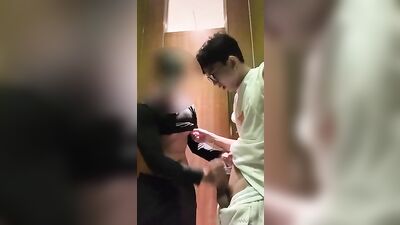 Hot Stuff in the Bathroom!: Step-Sons Glory Hole Adventure with Muscle Boys