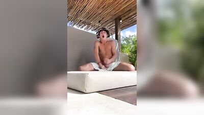 Summer Cum Shots Handsome Blonde Public Outside Cute Amature Solo Selfie Cam