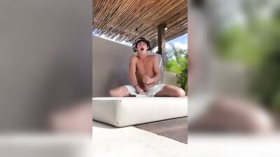 Summer Cum Shots Handsome Blonde Public Outside Cute Amature Solo Selfie Cam