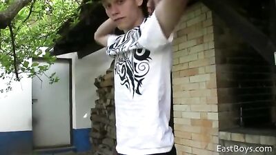 Outdoor Handjob with Athletic Neighbor Boy!