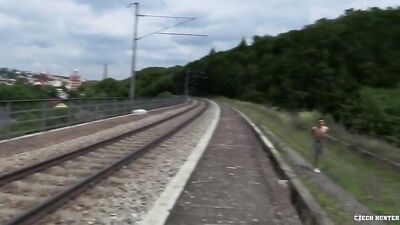 Euro hunk on the rails: Czech train station sexcapades!