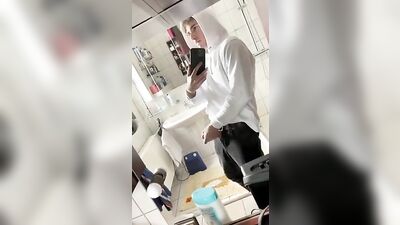 Cumming in the Bathroom with Cute Blonde Boys Selfie Cam!