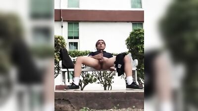 Dnz sexy twink messing around in the park