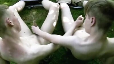 Colombian Twink Crew Gives Ultimate Behind-the-House Handjobs!