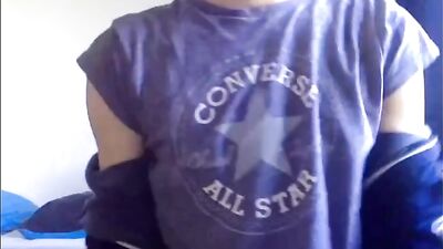 Jerking Off Cute Sporty Guy - Big Muscle Boys Solo Cum!