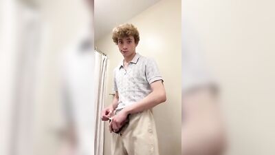 Chastity Twink Strips To Reveal Huge Butt Plug - Gay Web-Cam Porn