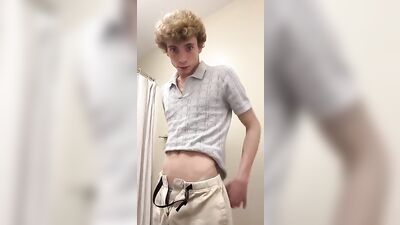 Chastity Twink Strips To Reveal Huge Butt Plug - Gay Web-Cam Porn