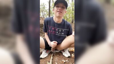 Boy Cums Outside Public Amateur Solo!