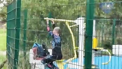 Falcon Ais Hot Public Bareback Action with Oliver Strelly