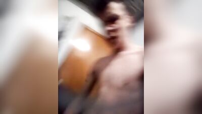 Snarling Lads Cum Shots: Amateur Porn Short Film with Web-Cam Handjob