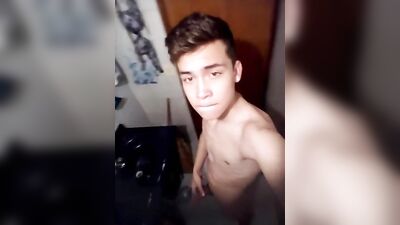 Snarling Lads Cum Shots: Amateur Porn Short Film with Web-Cam Handjob