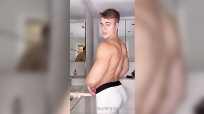 Straight Twink Playtime with Dildo - Blonde Muscle Boys