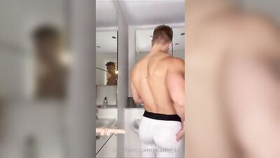 Straight Twink Playtime with Dildo - Blonde Muscle Boys