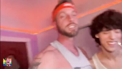 Bare Twinks Home Made Threesome: Three Hard Cocks and One Horny Ass