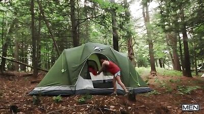 Wild Camping with a Hairy Daddy Lumberjack: Sam Ledger Gets Fucked in the Woods!