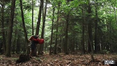Wild Camping with a Hairy Daddy Lumberjack: Sam Ledger Gets Fucked in the Woods!
