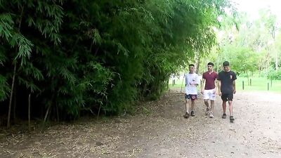 Train Riders - Oral Action Group Sex Bareback Cum Shots Latino Public Handjob!