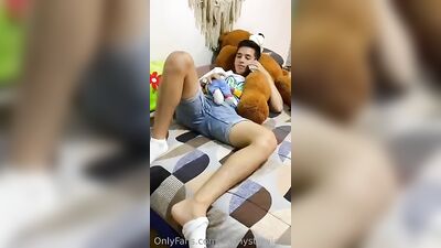 Latino Twink Fucks Doll with Passion - Hardcore Solo Action!