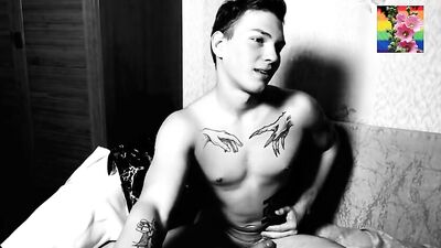 Gay Porn: Solo Sex Cum Show OR Cum Shots Black And White Web-Cam OR The Black And White Cum Show: Solo Sex