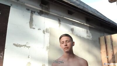 Czech Hunter Twink Paid to Fuck: Public Outdoor Sex with Cum-Swallowing