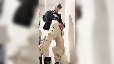 Cum in Public Restroom: Huge Cocks for Horny Cute Boys!