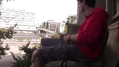 Gay Boys on the Balcony: Outdoor Cum Shots & Handjobs!
