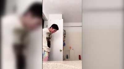 Boy in Shorts Dancing Commando - Exposing His Cock!