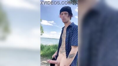 Wild Public Outdoor Amateur Webcam Big Cock Handjob Twink Wanking Adventure!