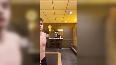 Cute Muscle Fitness Boys Strip and Tease with Big Cocks