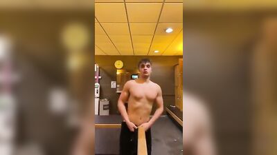 Cute Muscle Fitness Boys Strip and Tease with Big Cocks